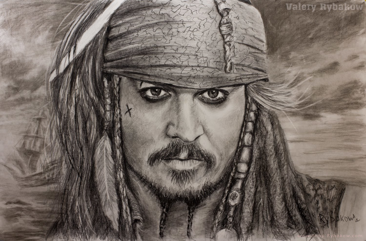 Artstation Portrait Captain Jack Sparrow Johnny Depp By Valery