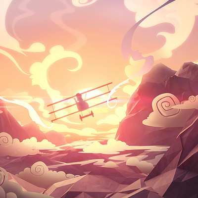 Mateusz szulik 11 wl dogfight illustration 02 sunset flight