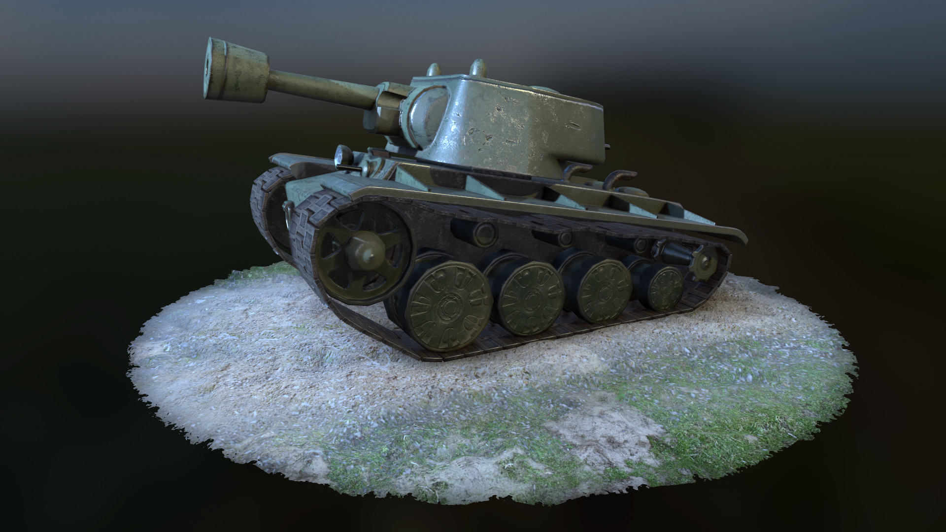 Artstation Cartoon Tank Kw 1 Courses 3d