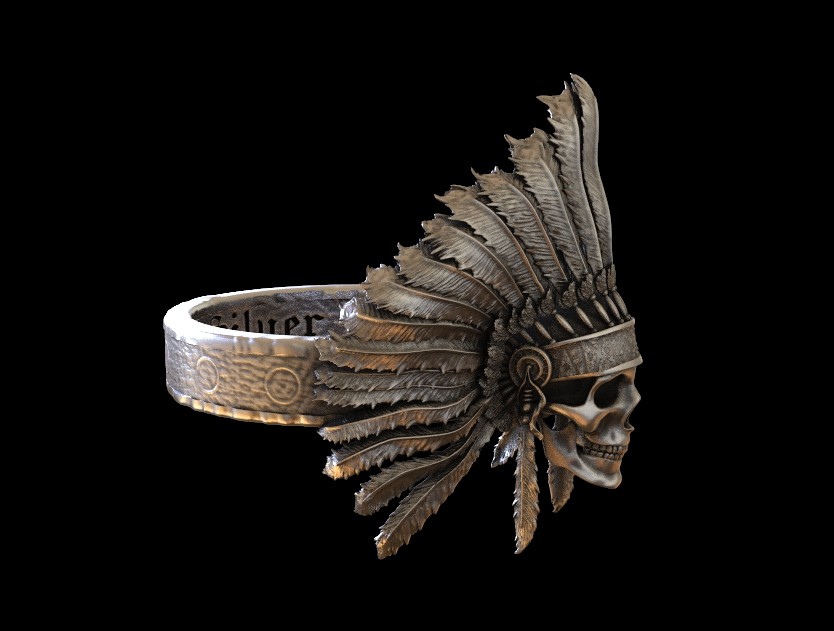 Jacques Achille Indian Skull Ring Concepts