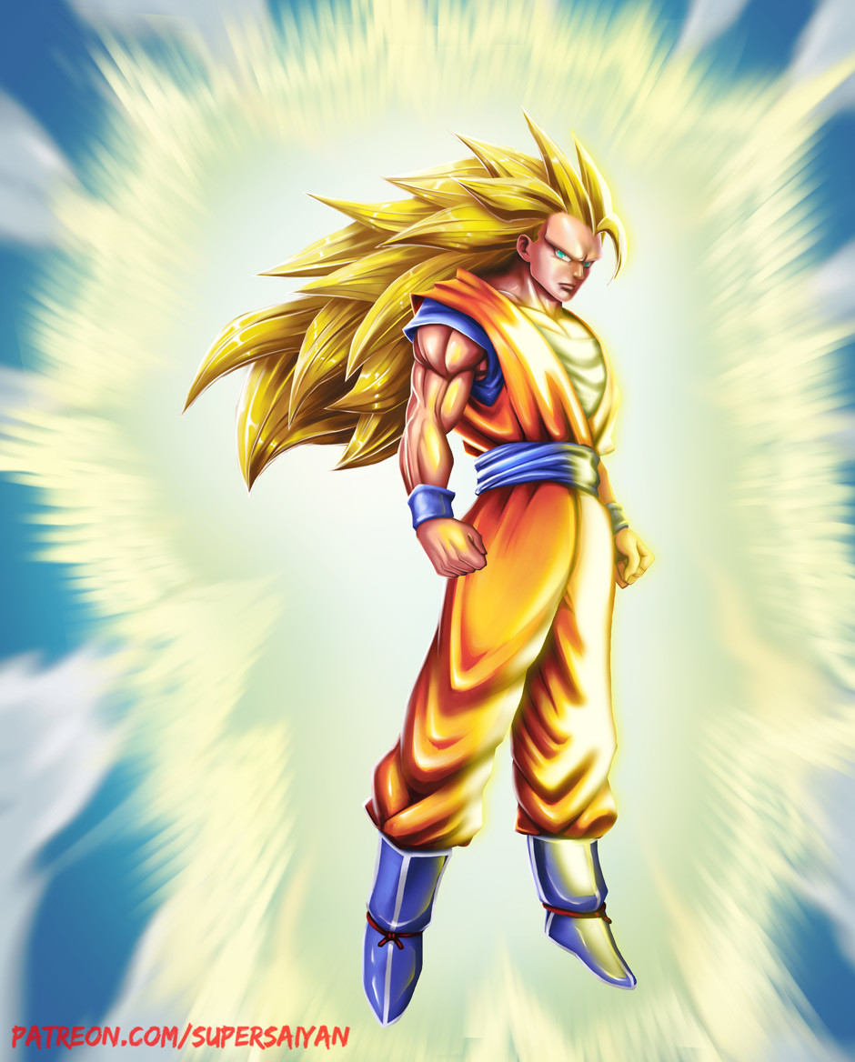 Goku Super Saiyan 3 Illustration on Behance