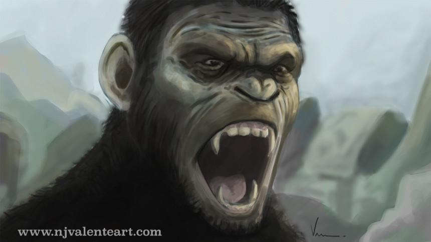 Planet of the Apes speed paint