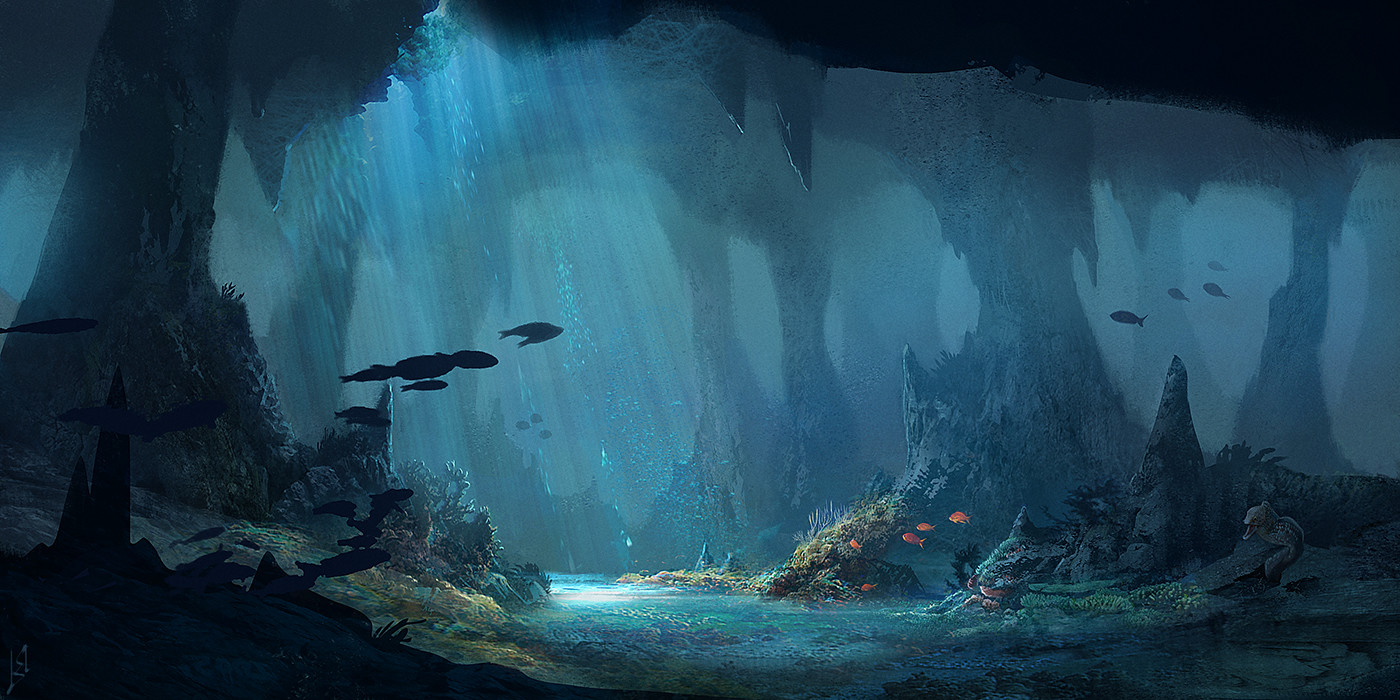 digital how draw water to Underwater ArtStation Khrol Kirill cave, digital how draw water to Underwater ArtStation Khrol Kirill cave,