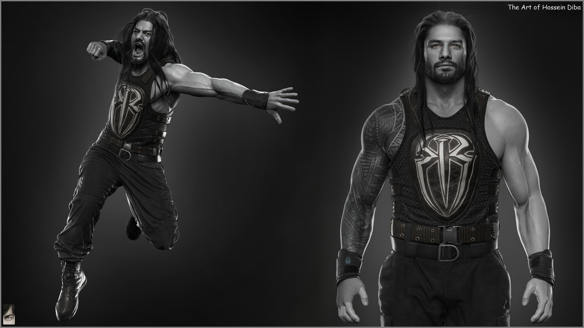 Artstation Roman Reigns Done For Wwe Hossein Diba