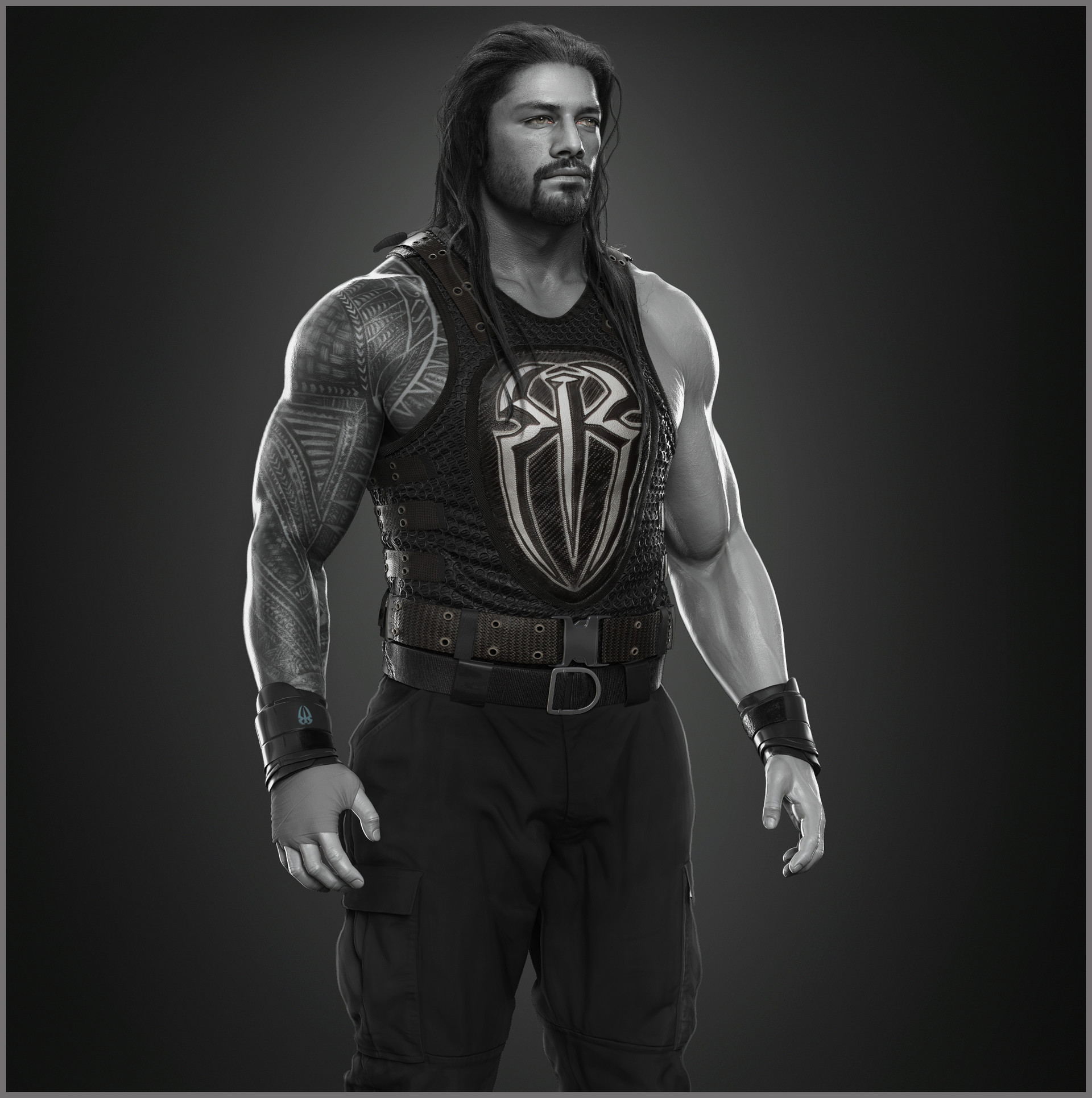 Artstation Roman Reigns Done For Wwe Hossein Diba