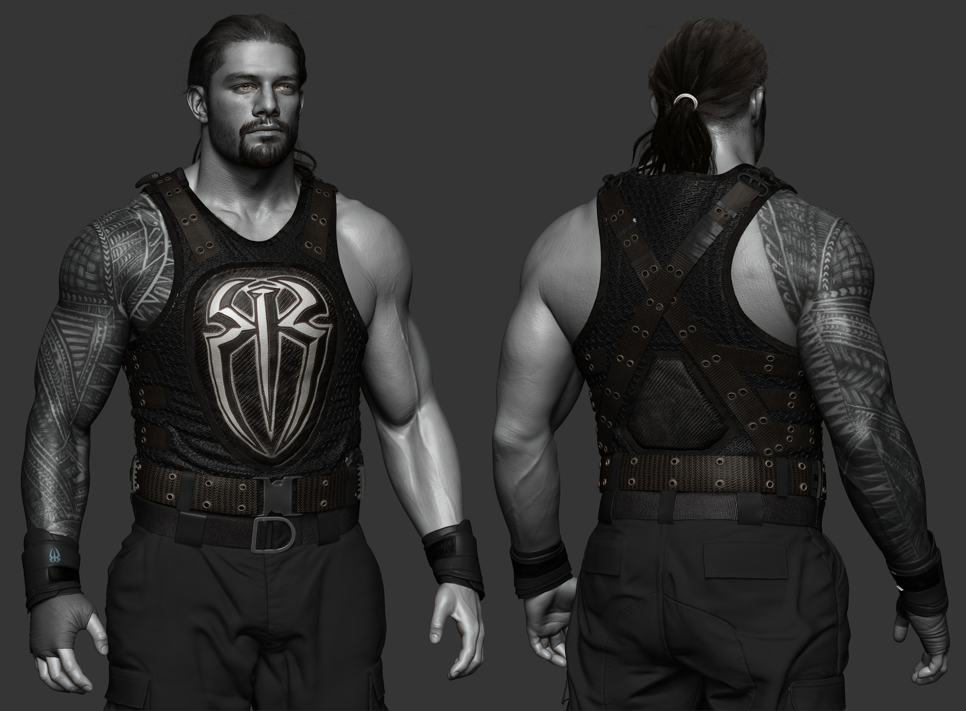 Artstation Roman Reigns Done For Wwe Hossein Diba