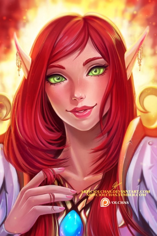 female blood elf red hair