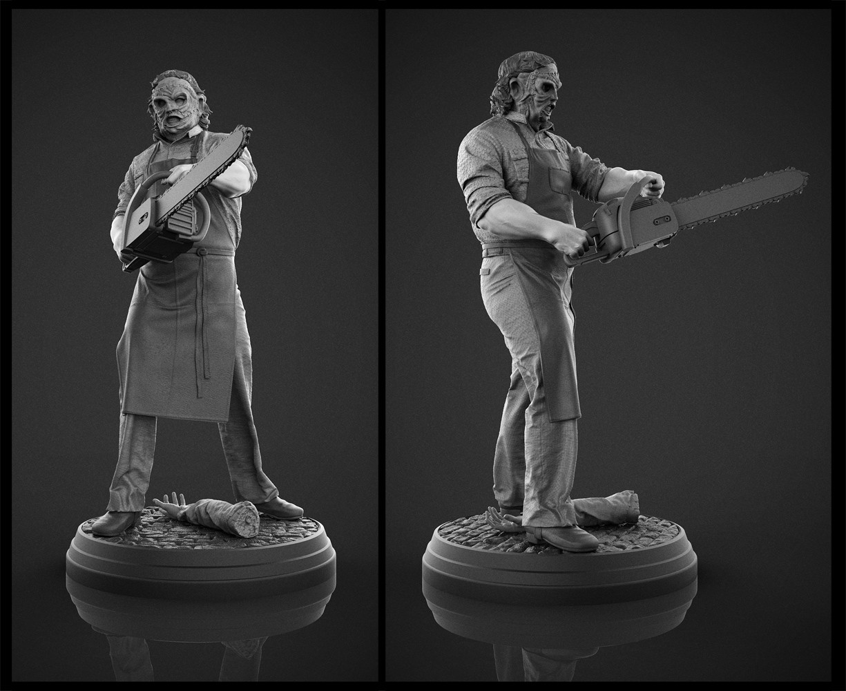 Artstation The Texas Chainsaw Massacre 3d Pre Painted Statue