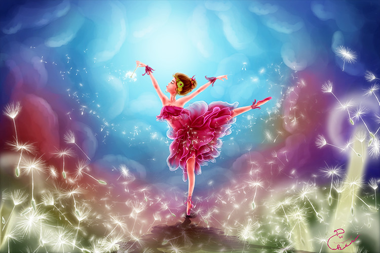 ArtStation Dancing dandelion
