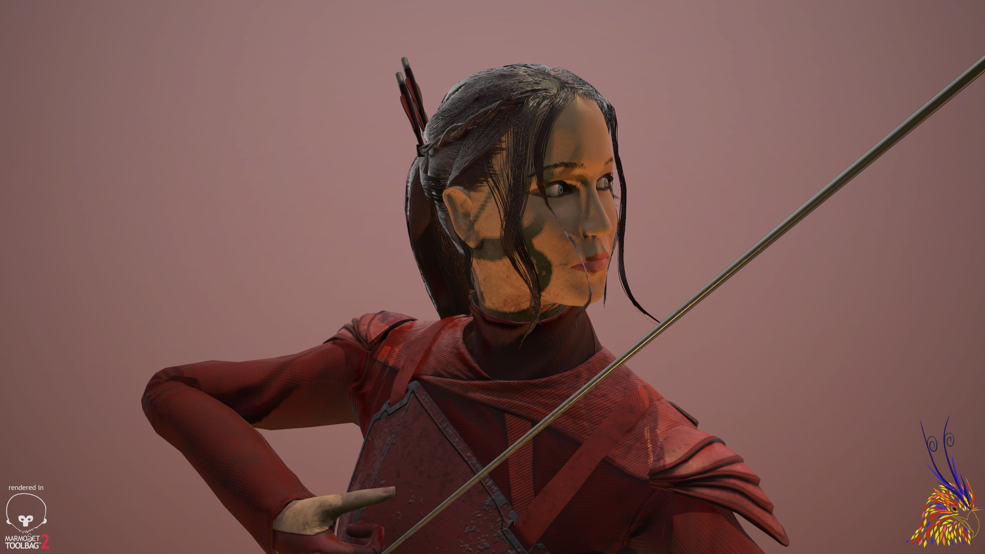 Artstation Katniss Everdeen Dhanesh Bavot