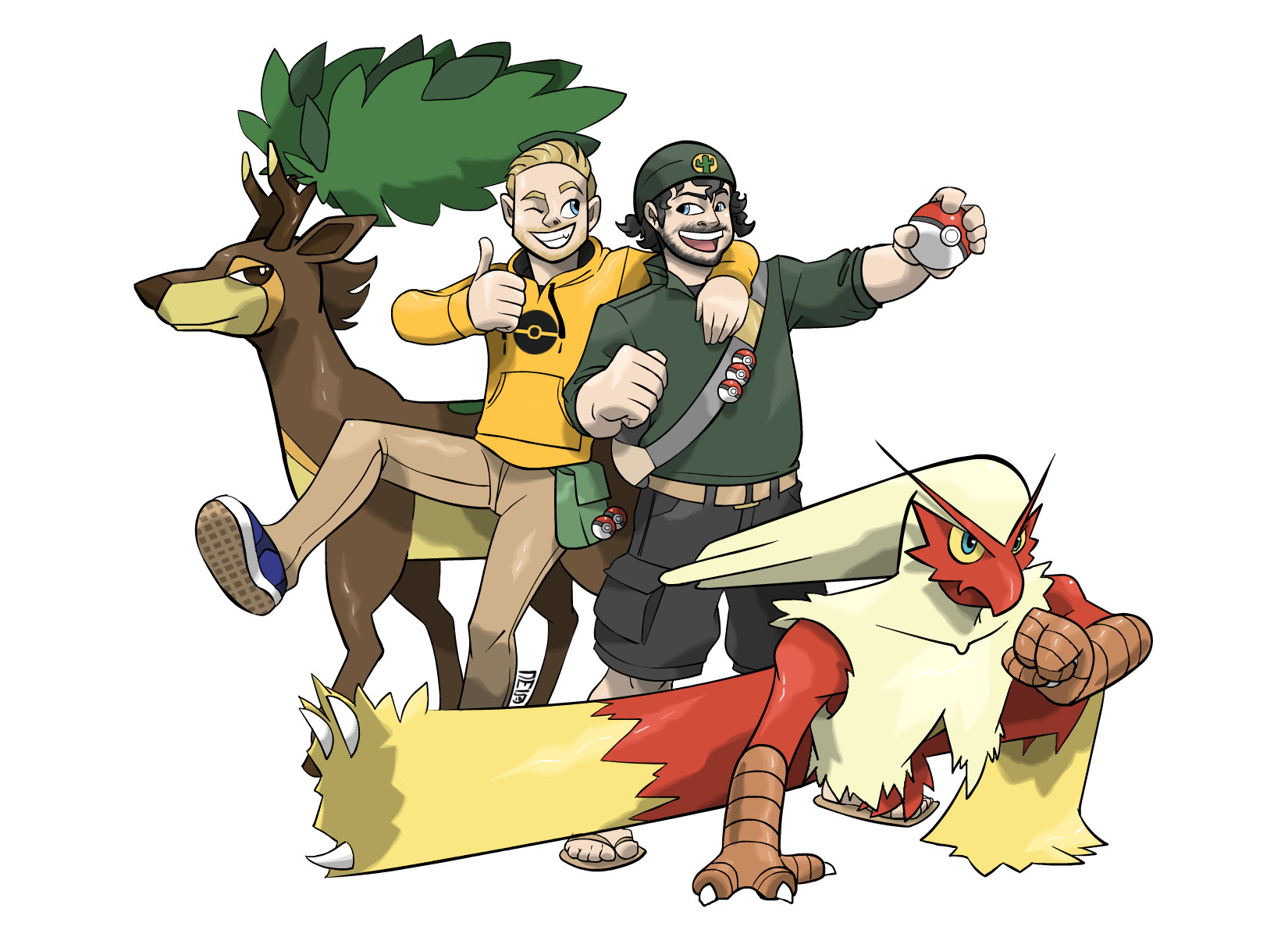 Artstation Pokemon Trainers Blaziken And Sawsbuck Jesse Soto Images, Photos, Reviews