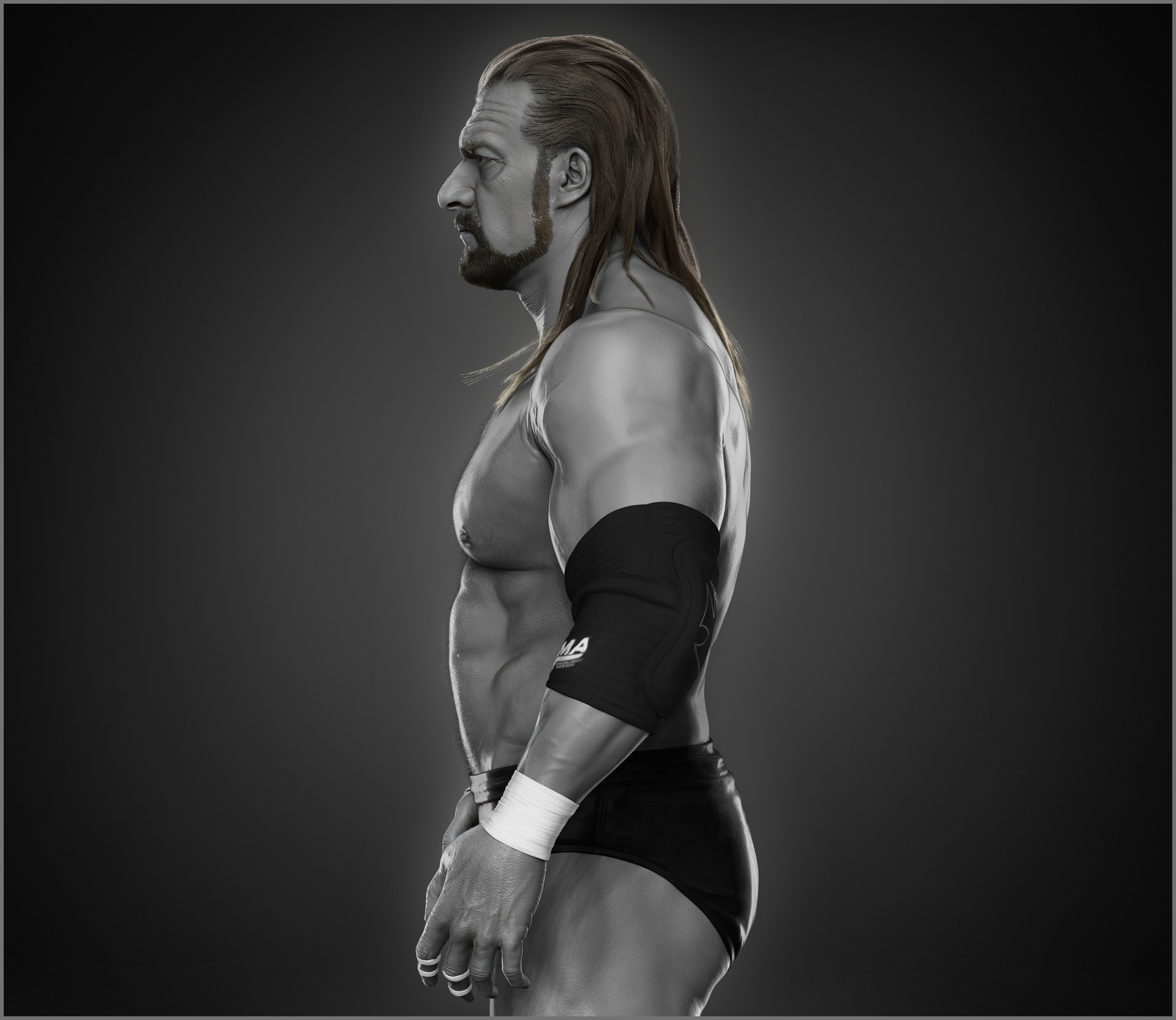 Triple h black and white hotsell