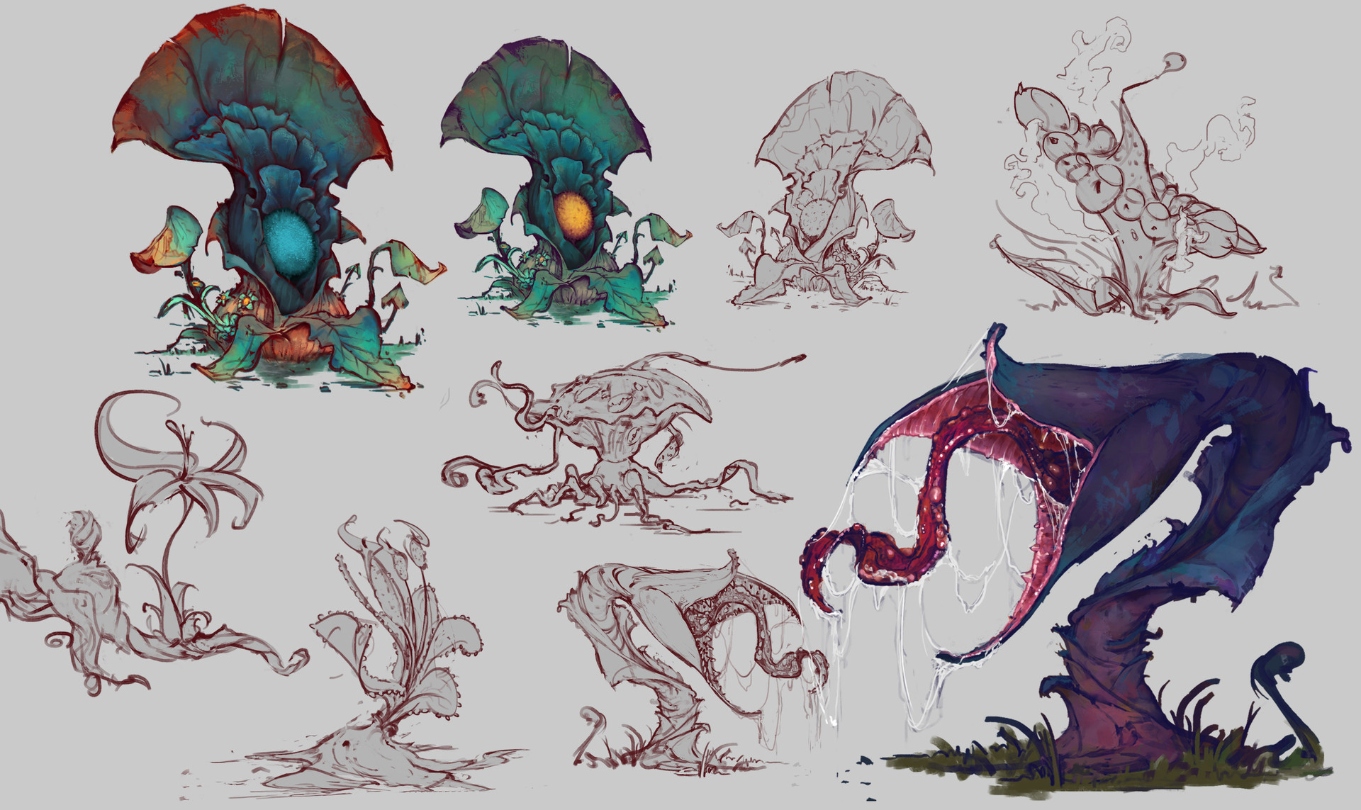 Artstation Alien Plants Concept Xavier Leroux