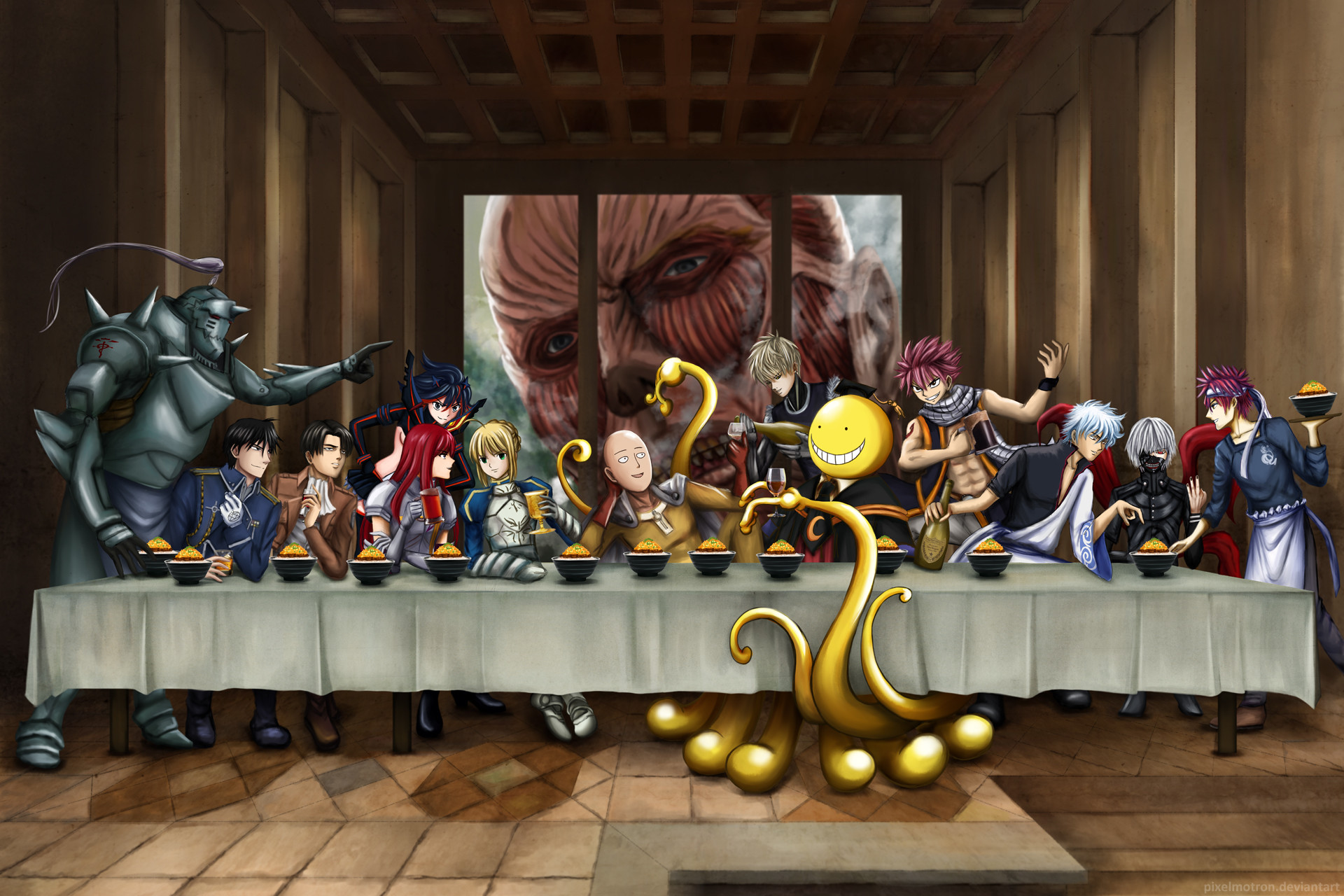 ArtStation - The Last Supper - Anime crossover version