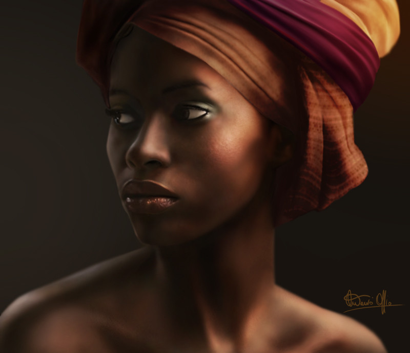 ArtStation - AFRICAN_beauty_portrait