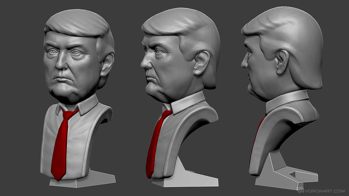 ArtStation Trump. 3D print ready model