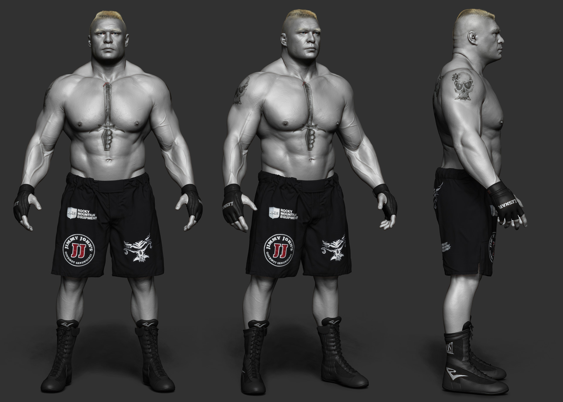 Artstation Brock Lesnar Done For Wwe Hossein Diba