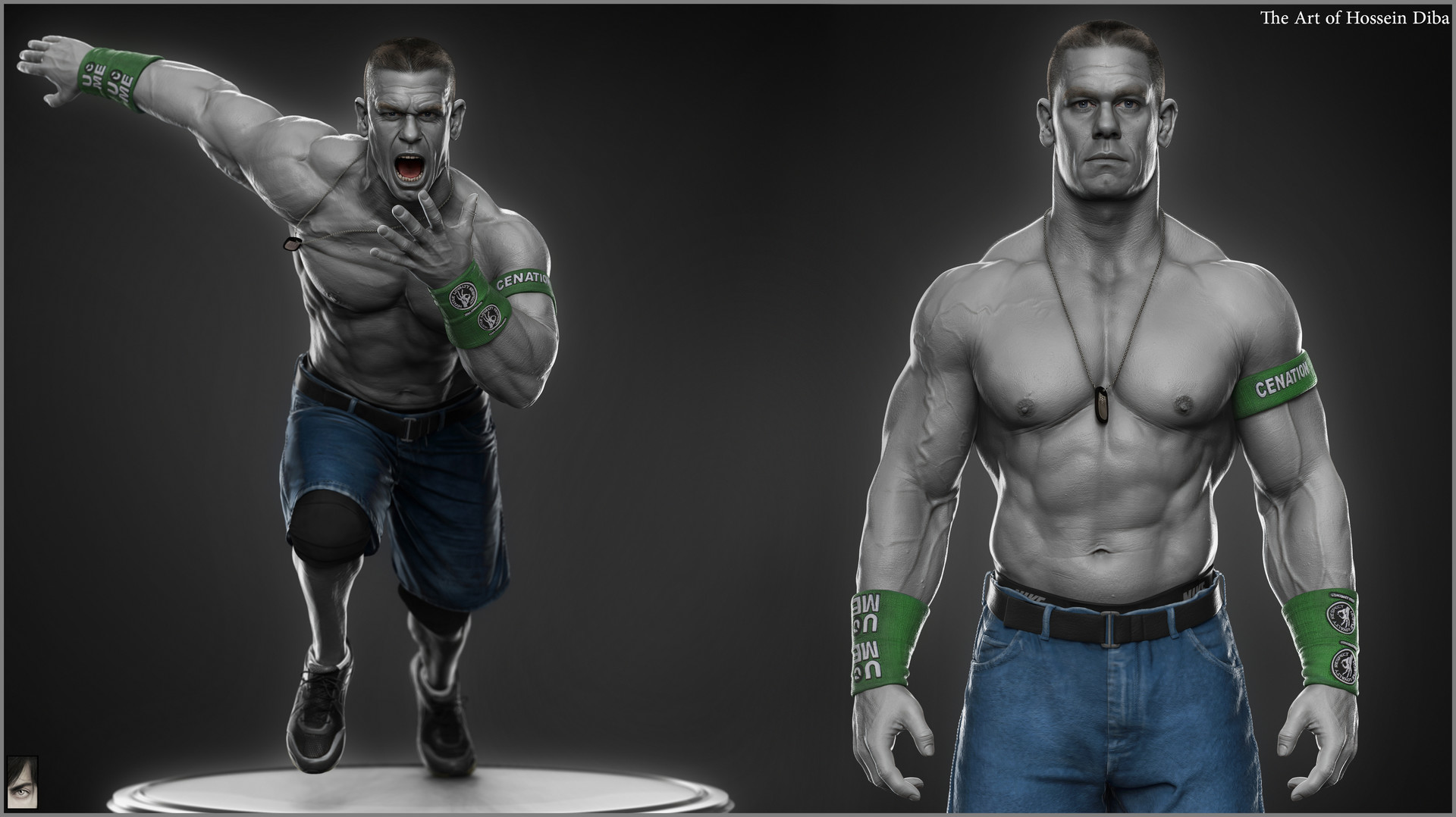 Artstation John Cena Done For Wwe Hossein Diba