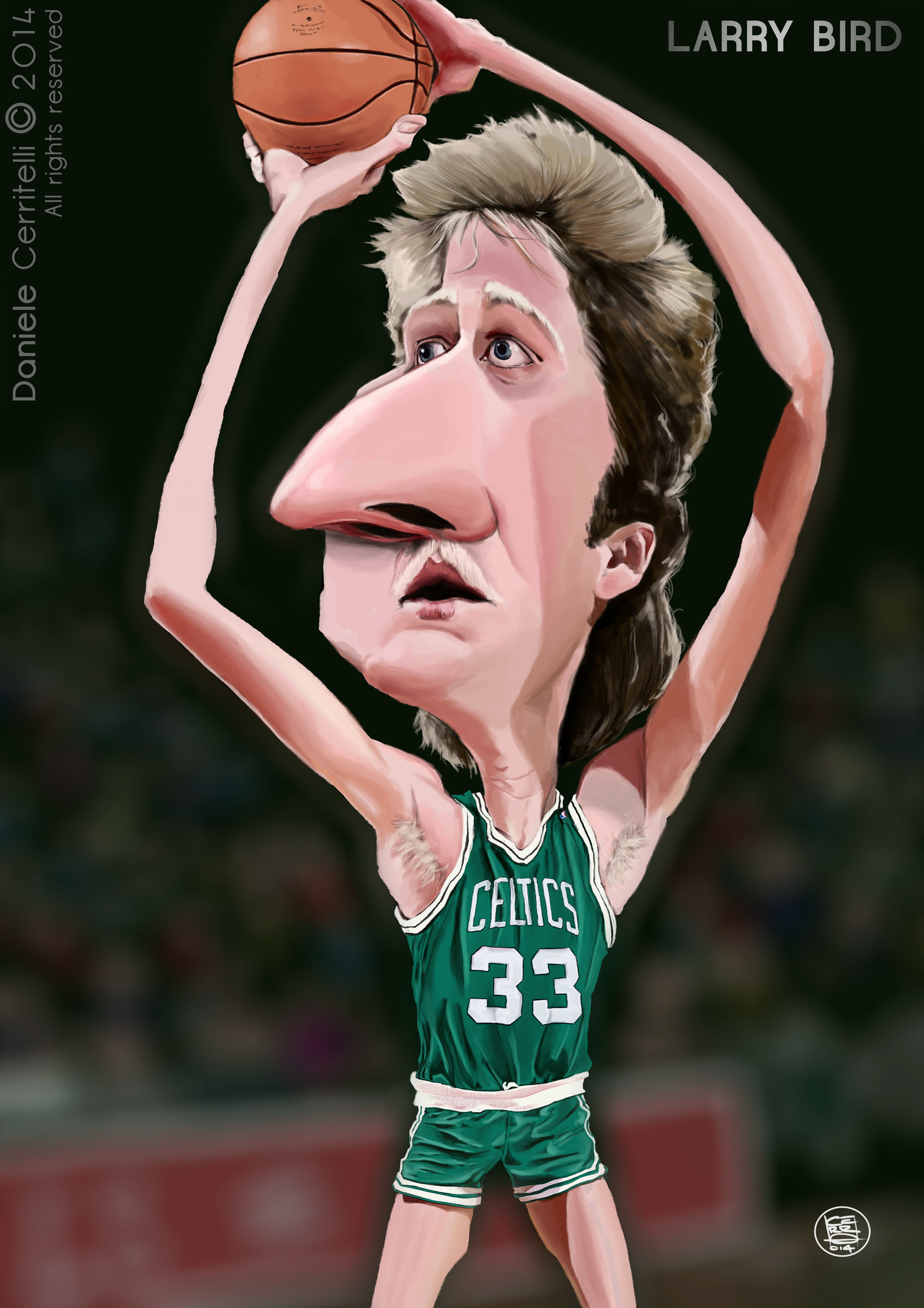 Larry bird caricature