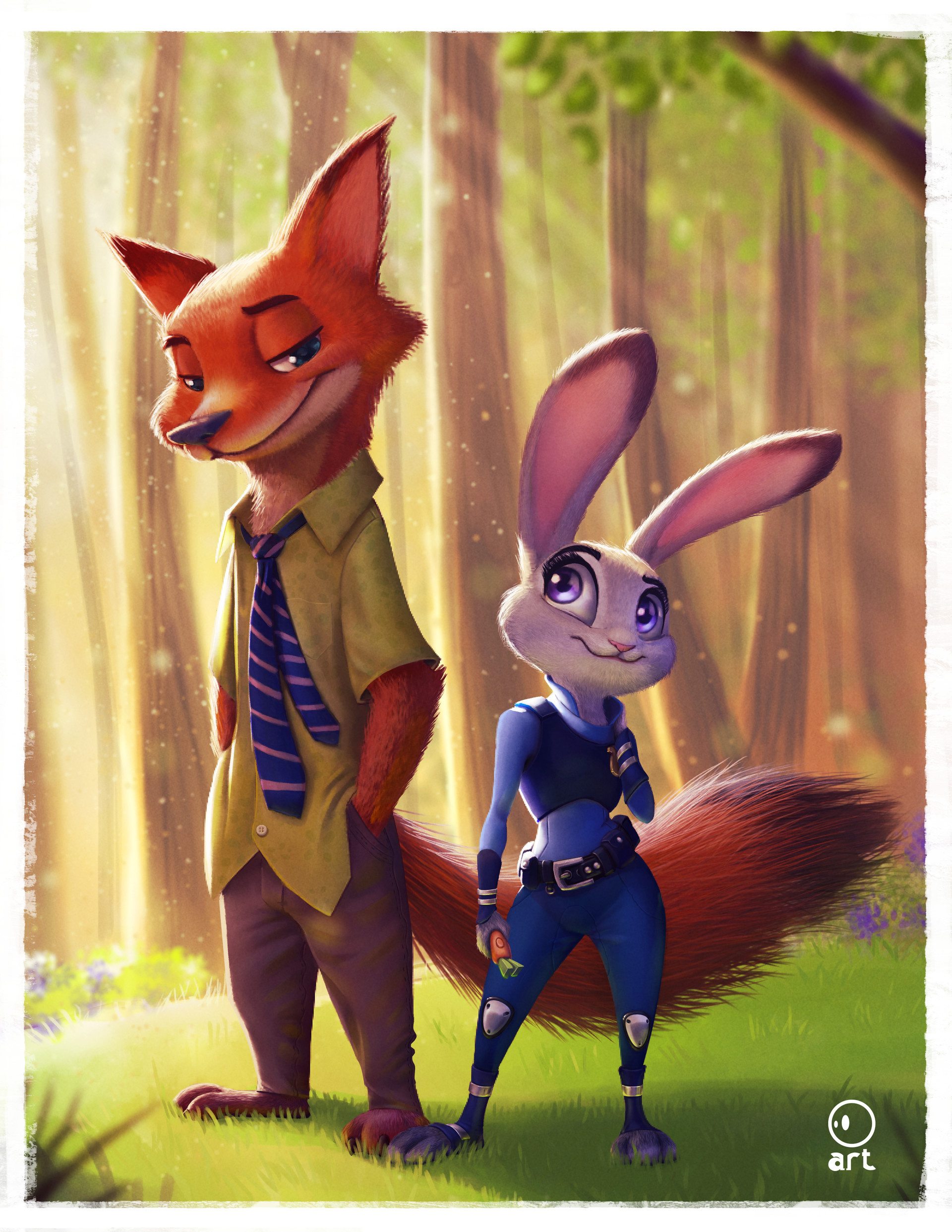 ArtStation Zootopia Nick & Judy Fan Art