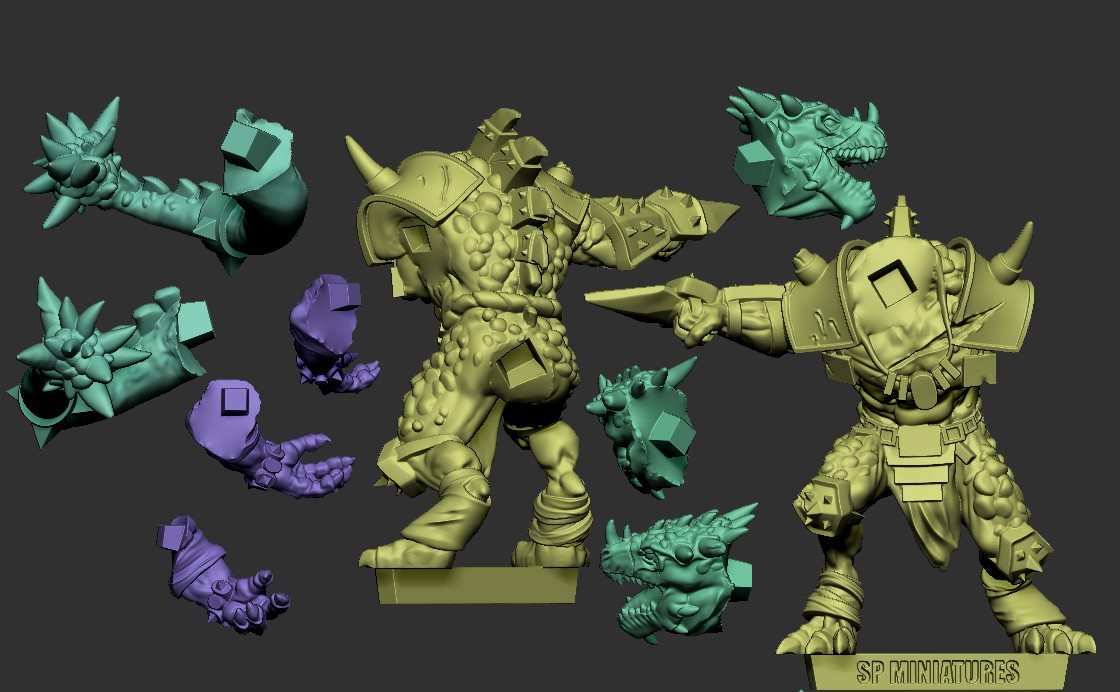 Artstation Full Lizardman Bloodbowl Team Kevin Cayuela Borg