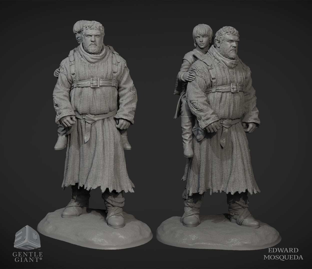 Artstation Brandon Stark Hodor Game Of Thrones Statue
