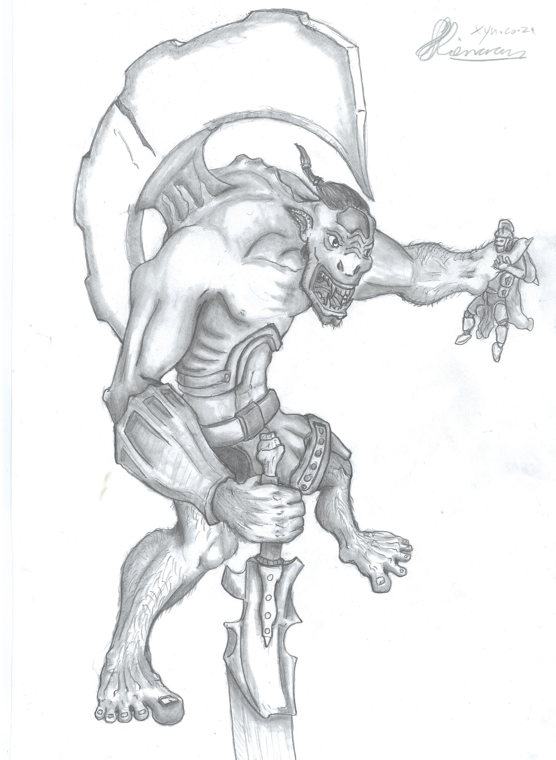 Xyn digital xynsketches ogreberserker