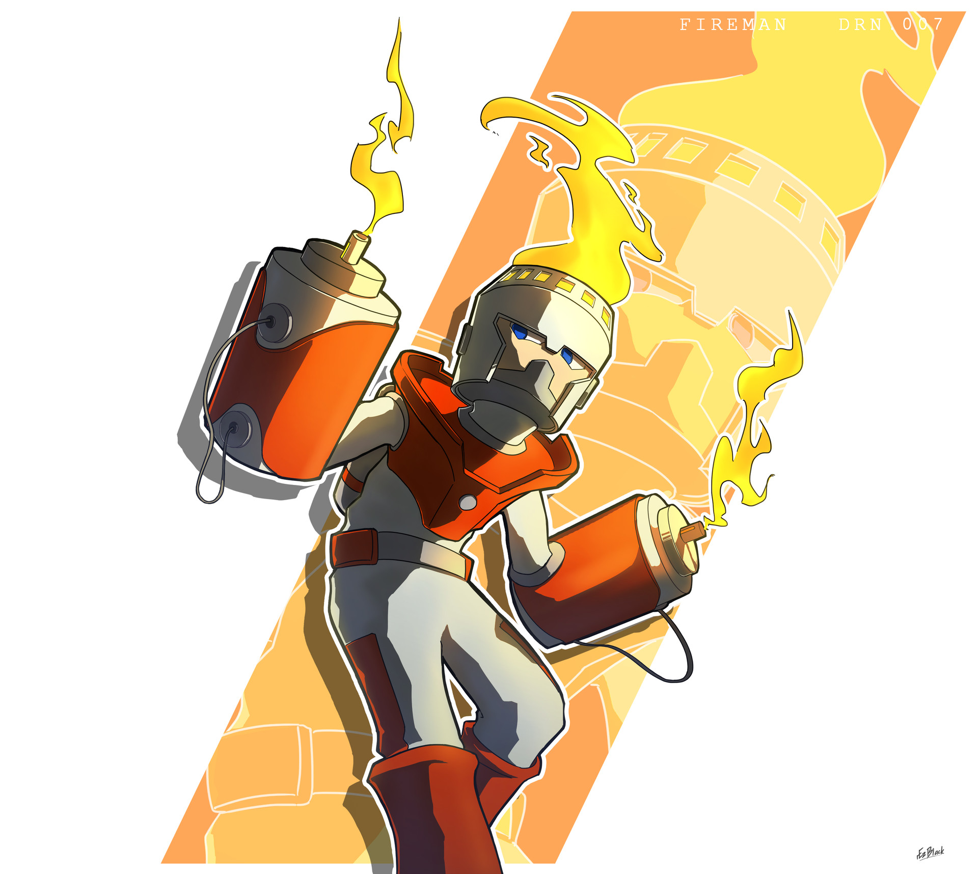 Artstation Drn 007 Fireman Shaowen Kwok