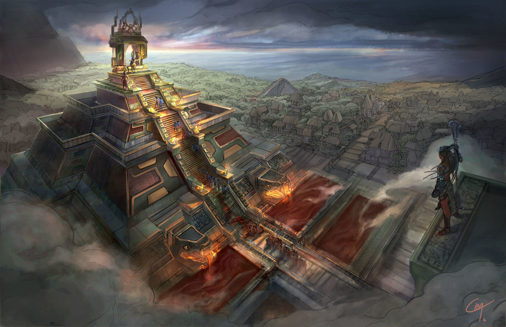 ArtStation - Mayan City Center