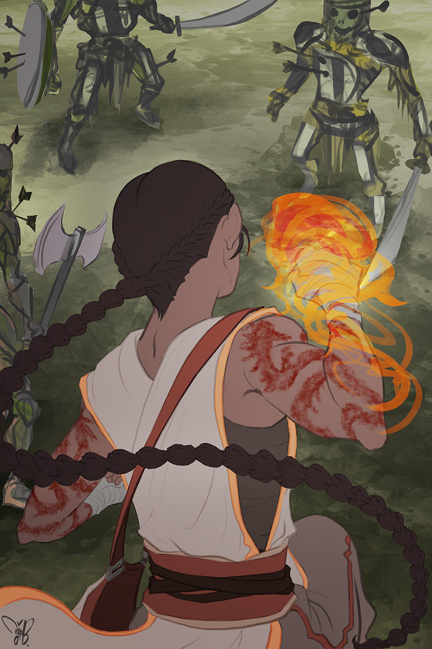 Martial Artist Anime Monk Girl