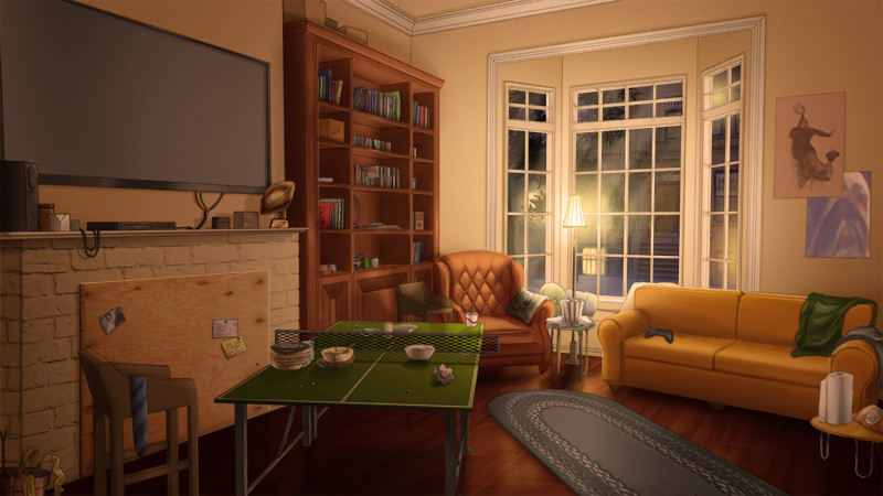 ArtStation - Anime living room