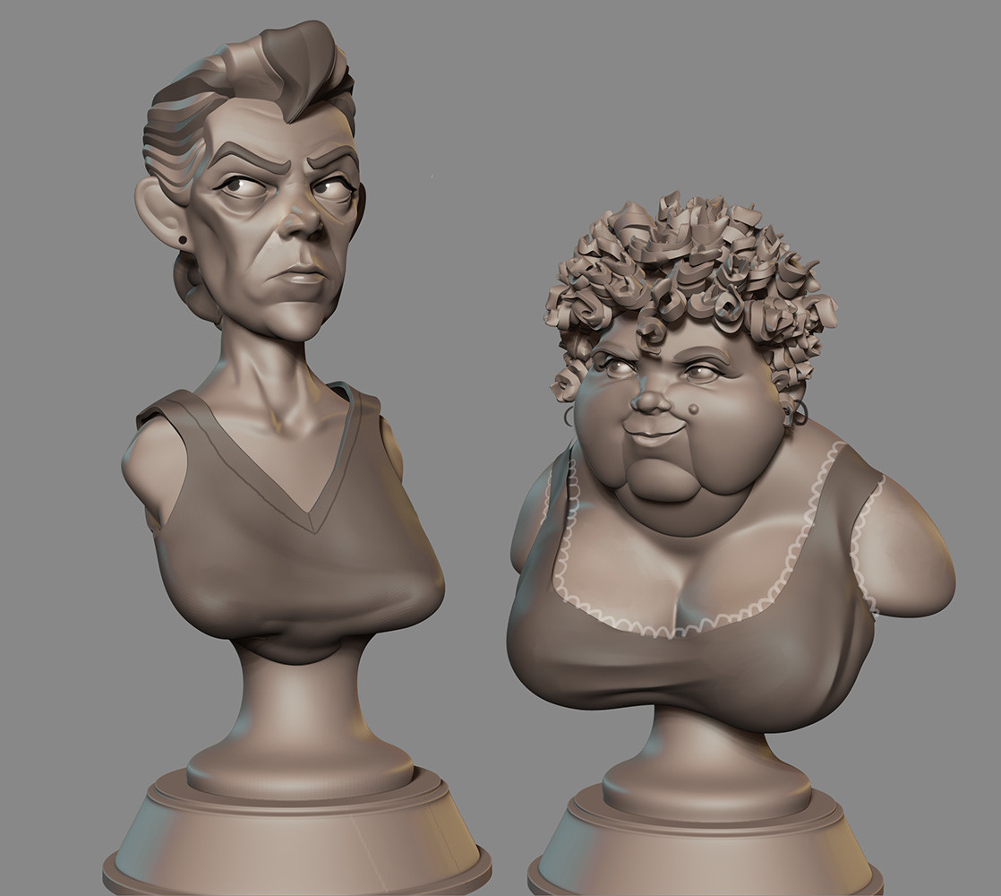 ArtStation Aunt Spiker and Sponge