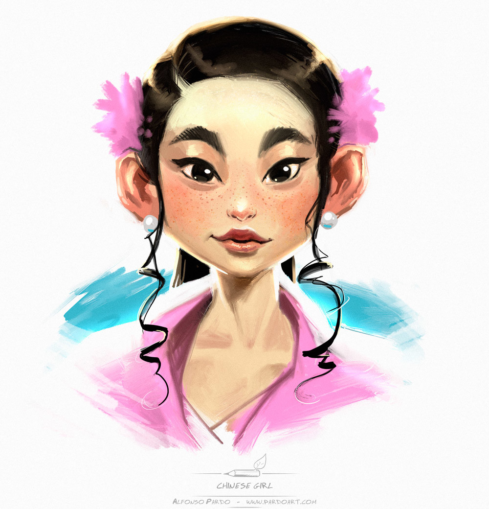 Artstation Chinese Girl Alfonso Pardo Martinez