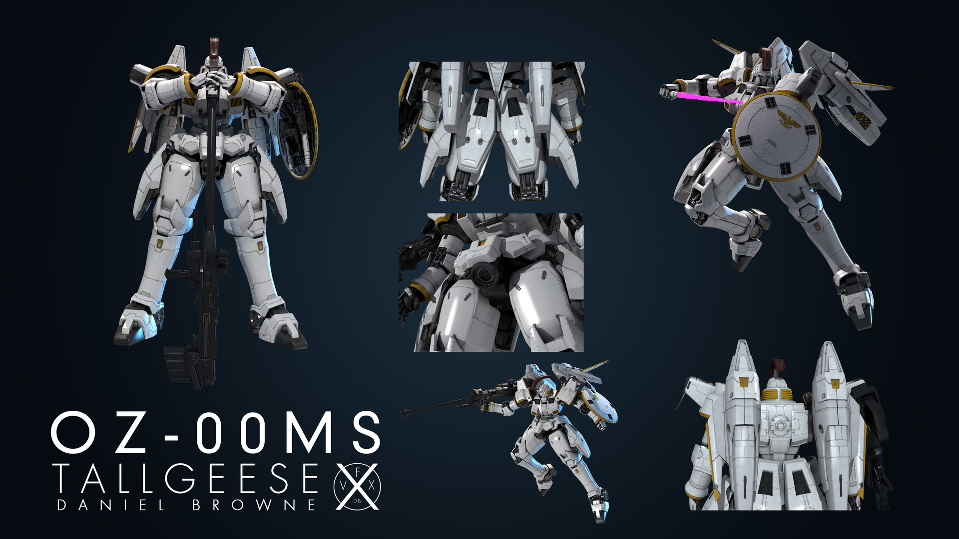 Artstation Gundam Wing Tallgeese 3d Model Danny Browne