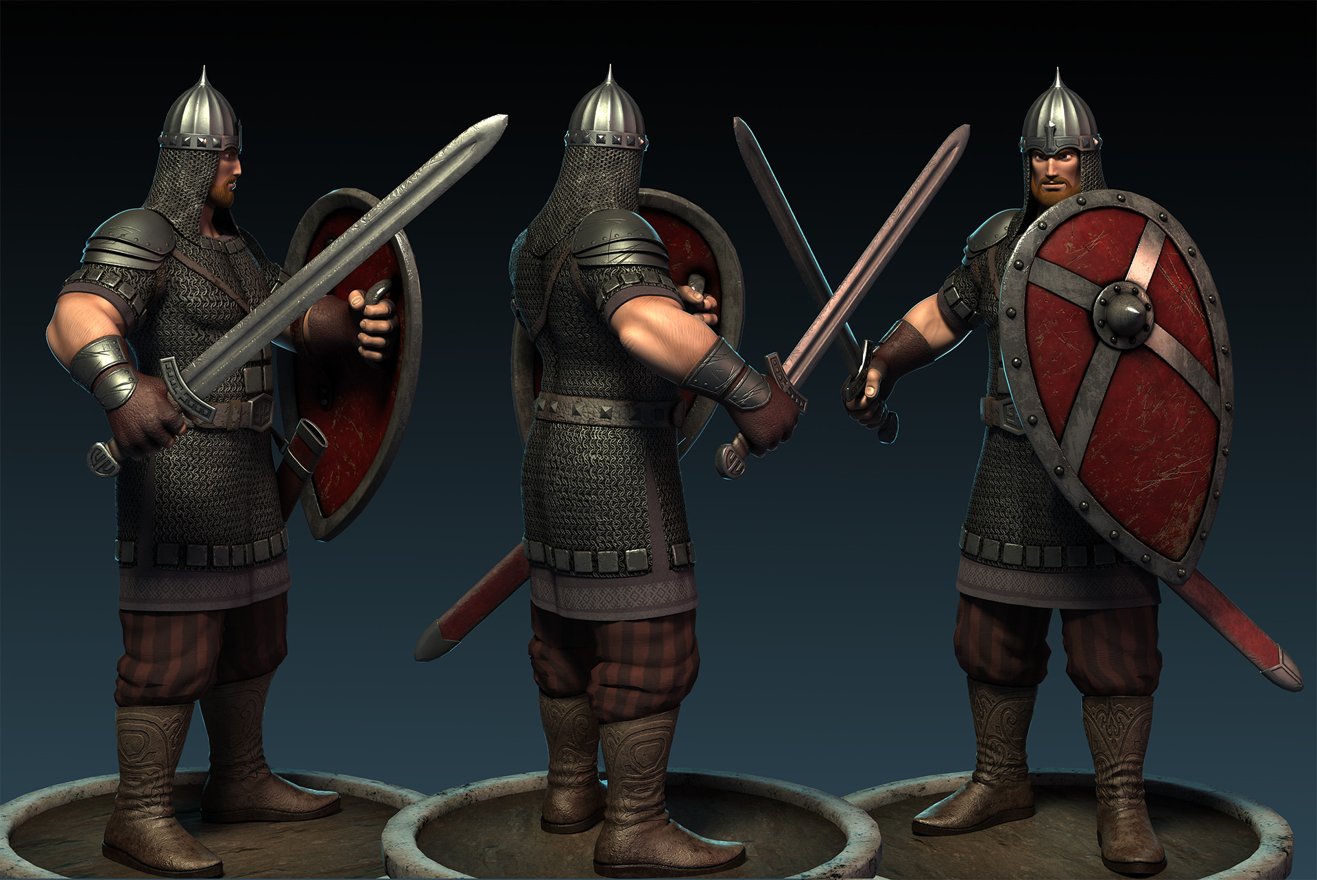 Artstation Russian Medieval Warrior Leon Levakov