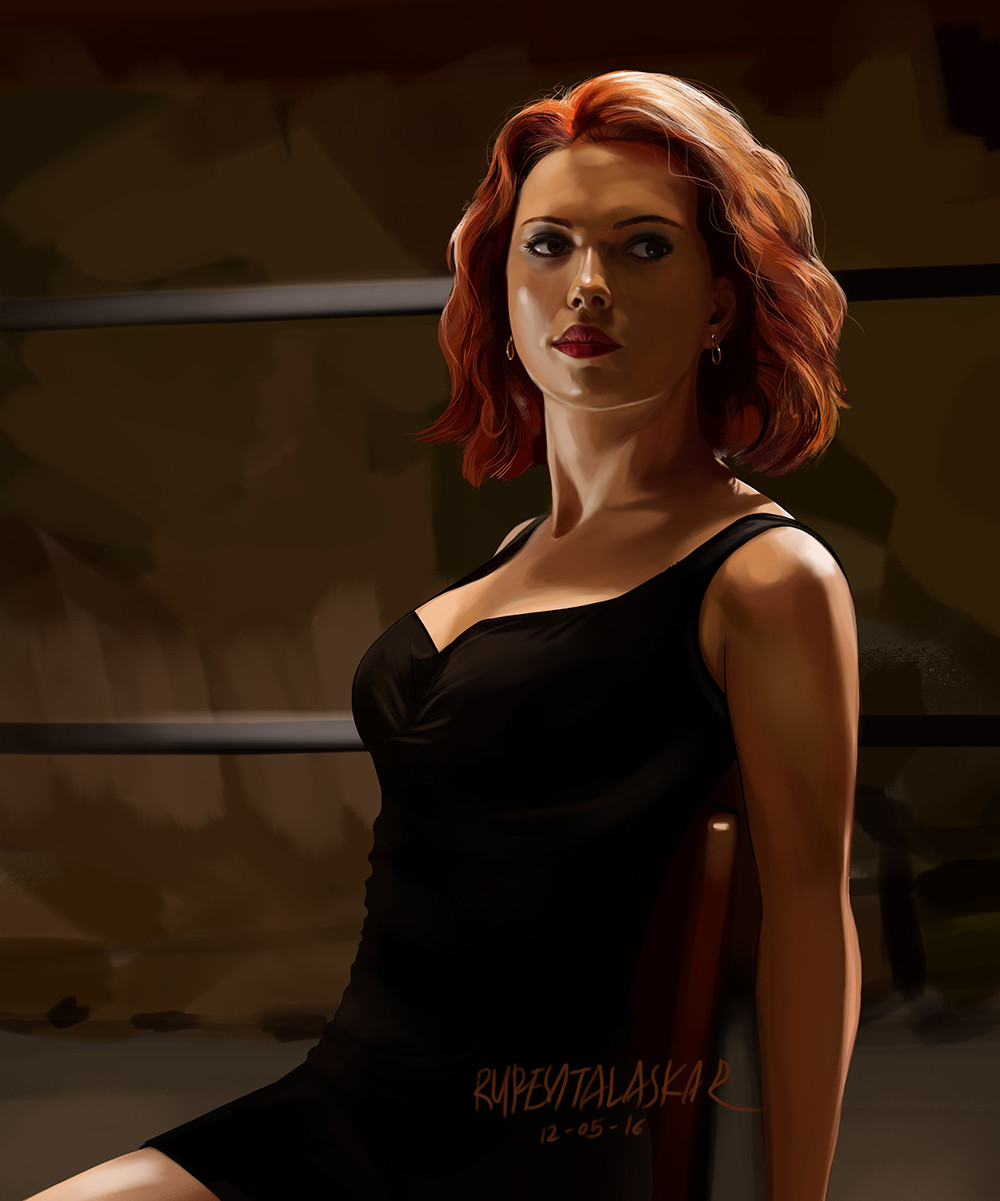 Rupesh Talaskar Color Study Black Widow Scarlett Johansson