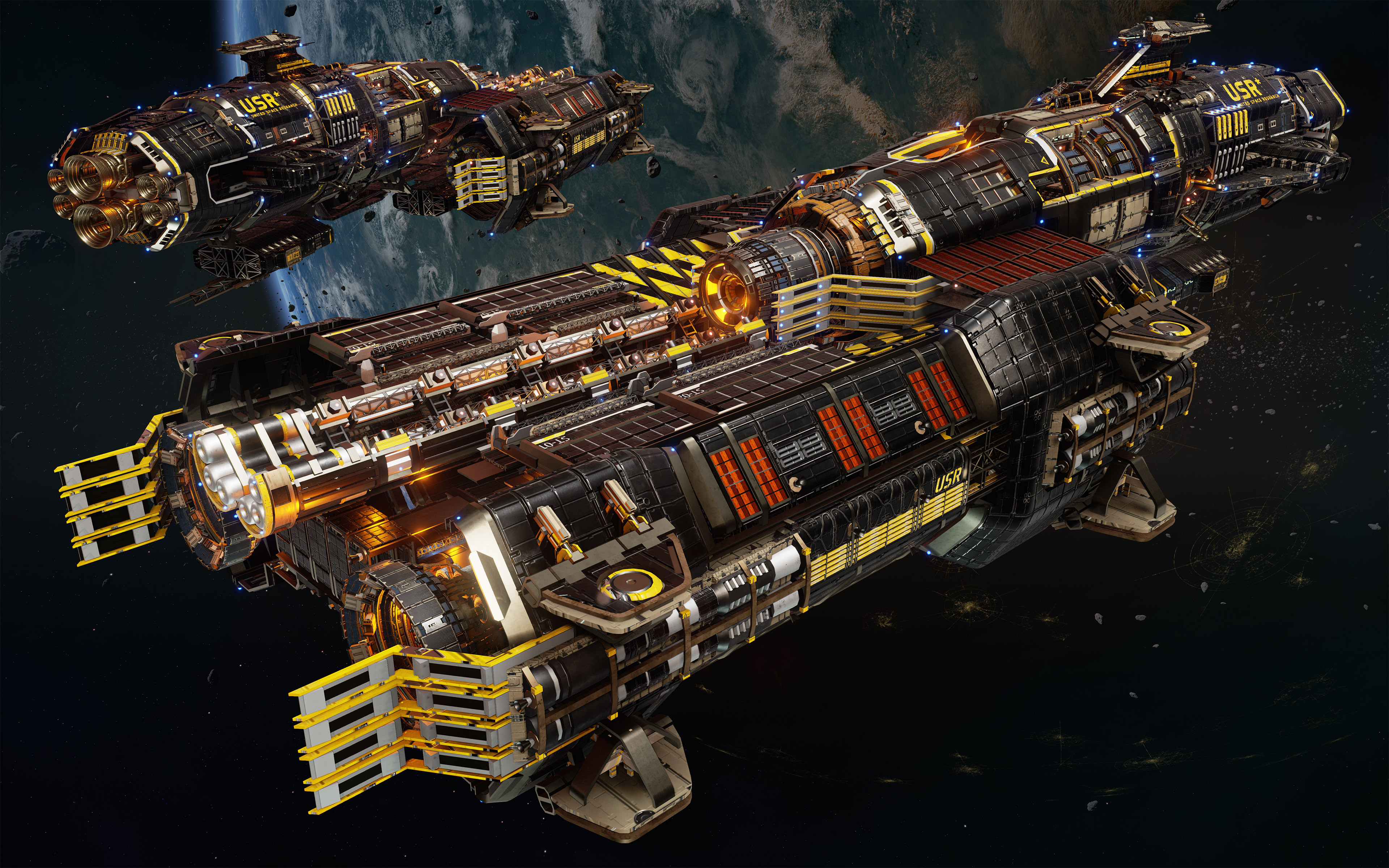 Fractured. Fractured Space корабли. Fractured Space Боевая баржа. Fractured Space корабли Zарек. Космический корабль голубой Тайфун.