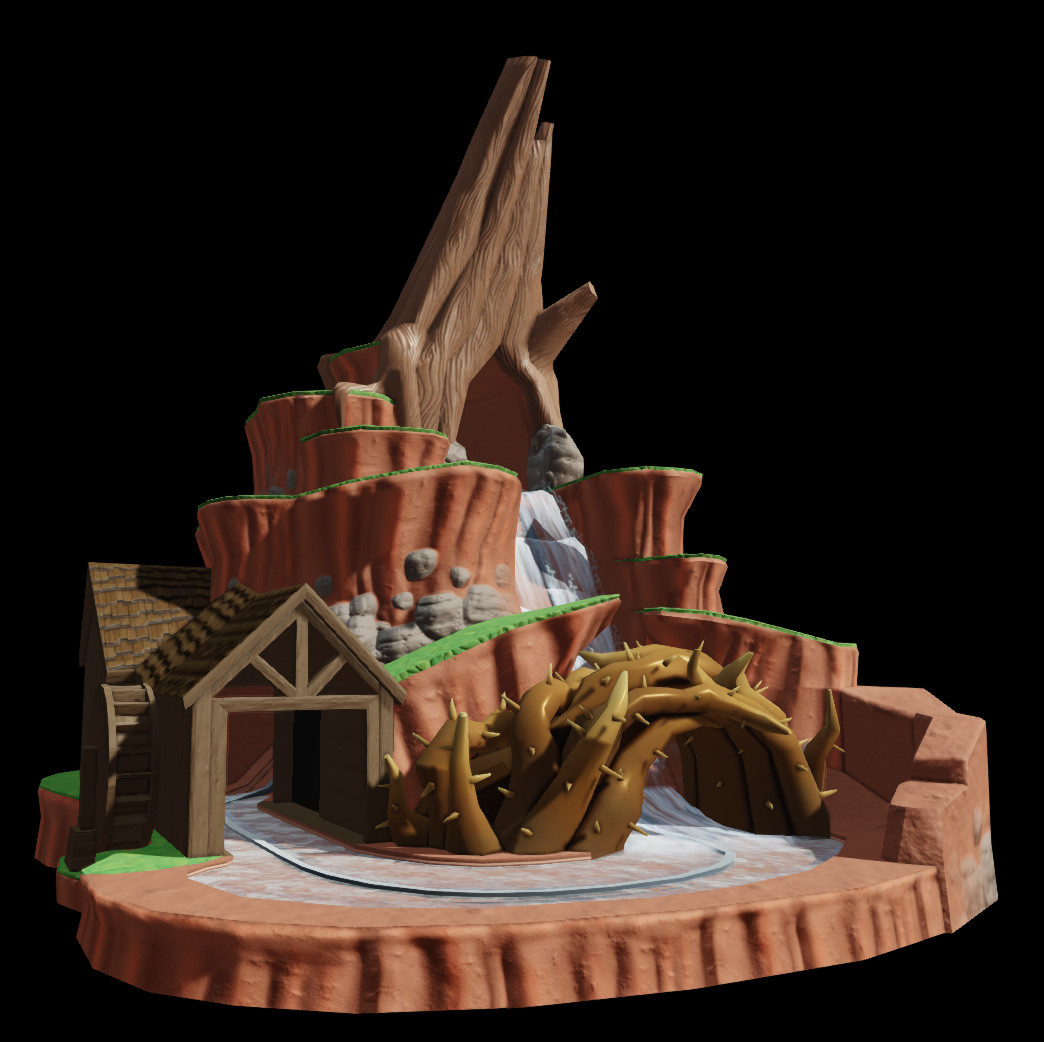 splash mountain 3d model