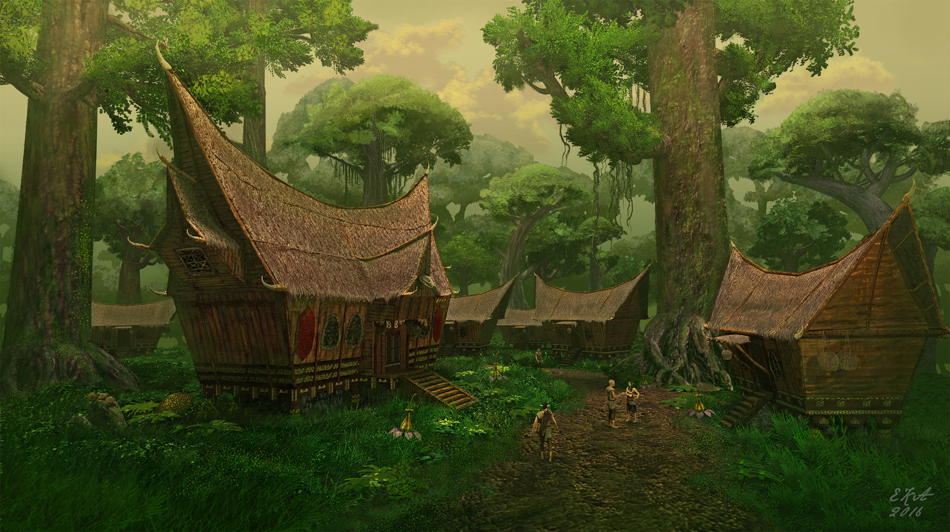 ArtStation Elven village