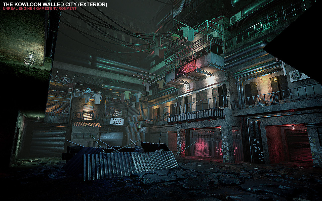 Artstation Ue4 Kowloon Walled City Residential Exterior