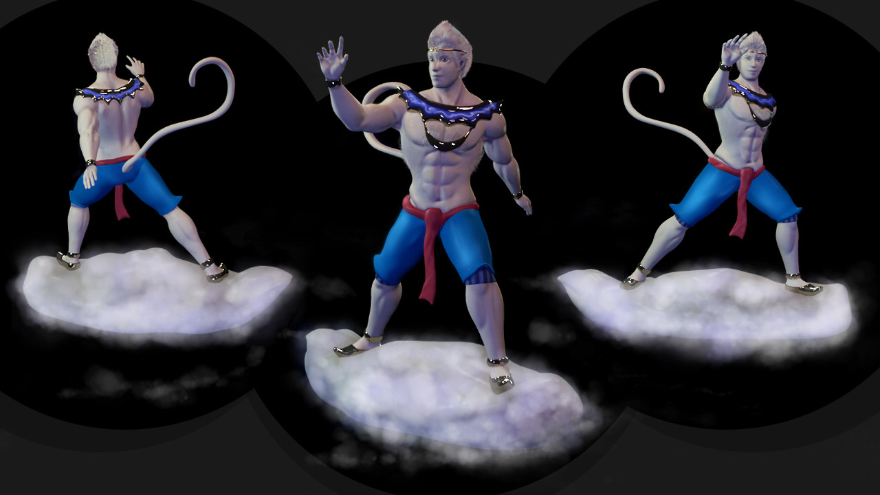 artstation hanuman 3d model new k