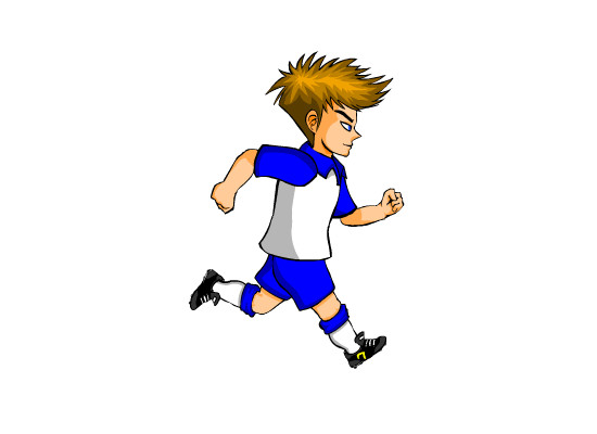 football player run animation