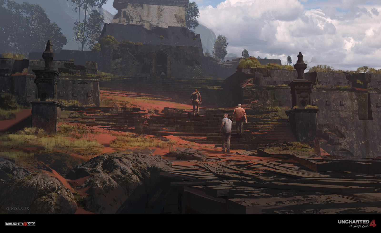 Artstation Uncharted 4 Madagascar Tower Entrance Nick Gindraux
