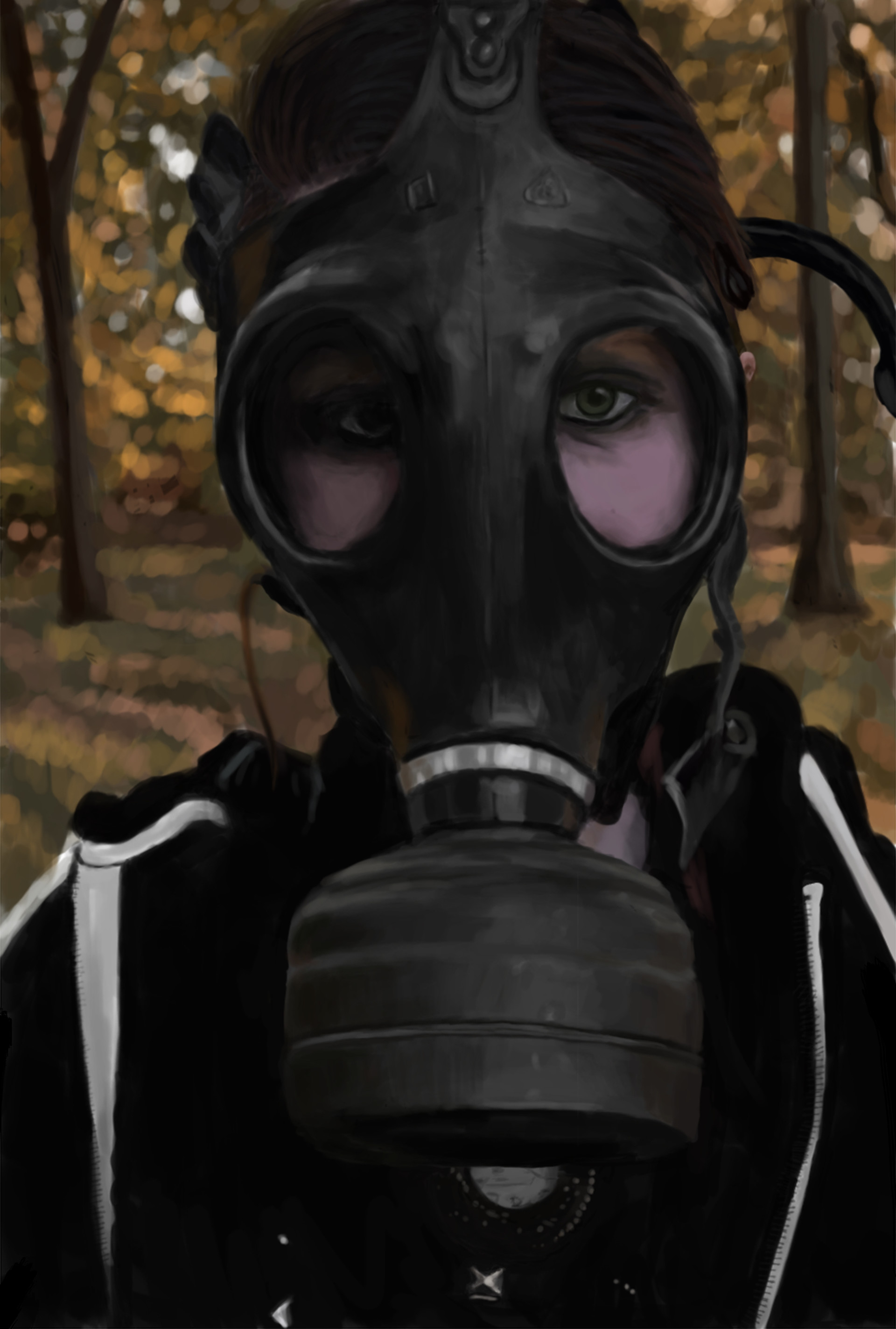 Artstation Gas Mask Self Portrait Ii Deanna Crisbacher