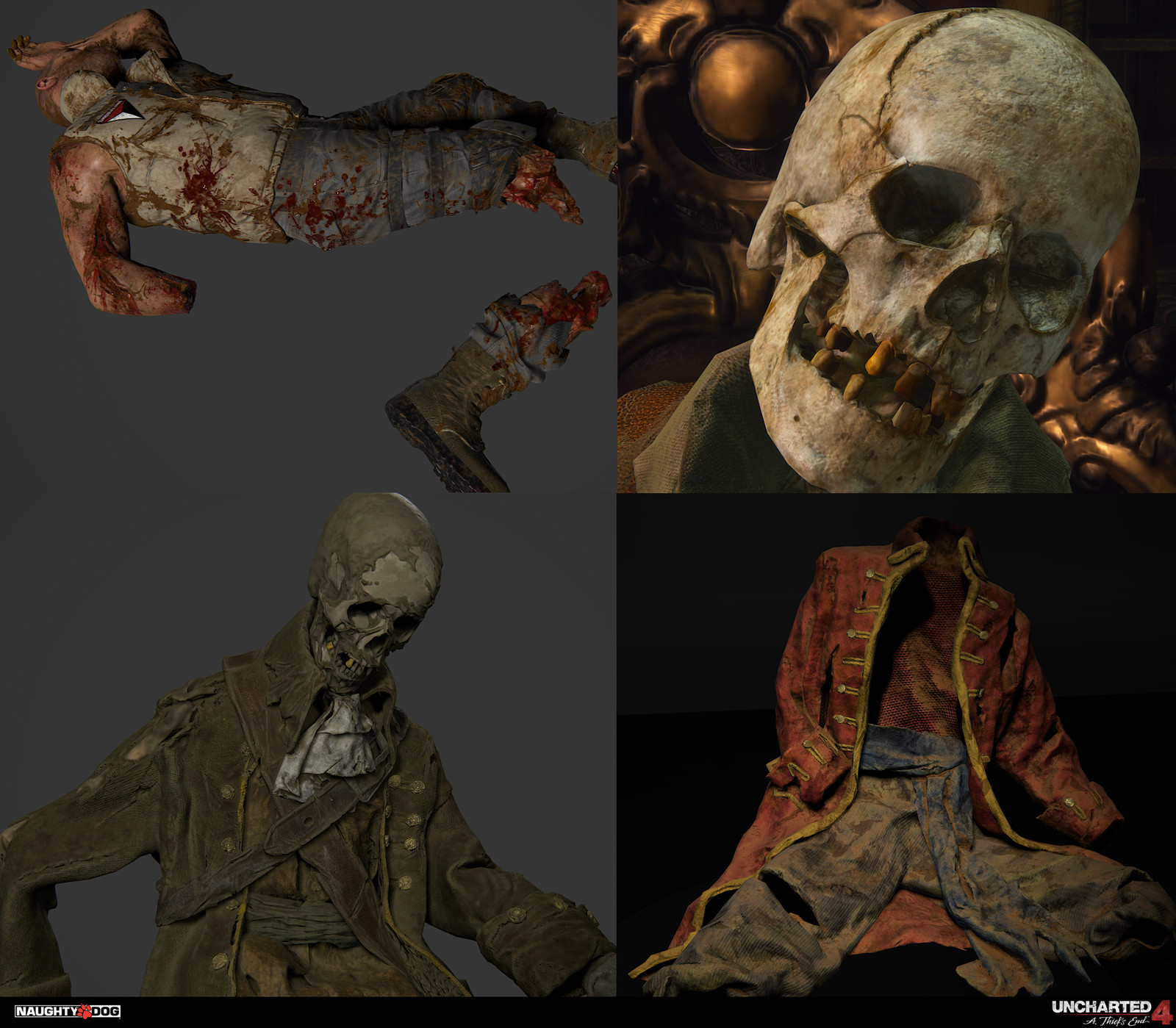 During the final push of the production, we got to help out with some background elements/characters. here is a few I re-textured and re-sculpted for the background team. The first one ended up being too gore for the game so we cover it up with rocks ;)