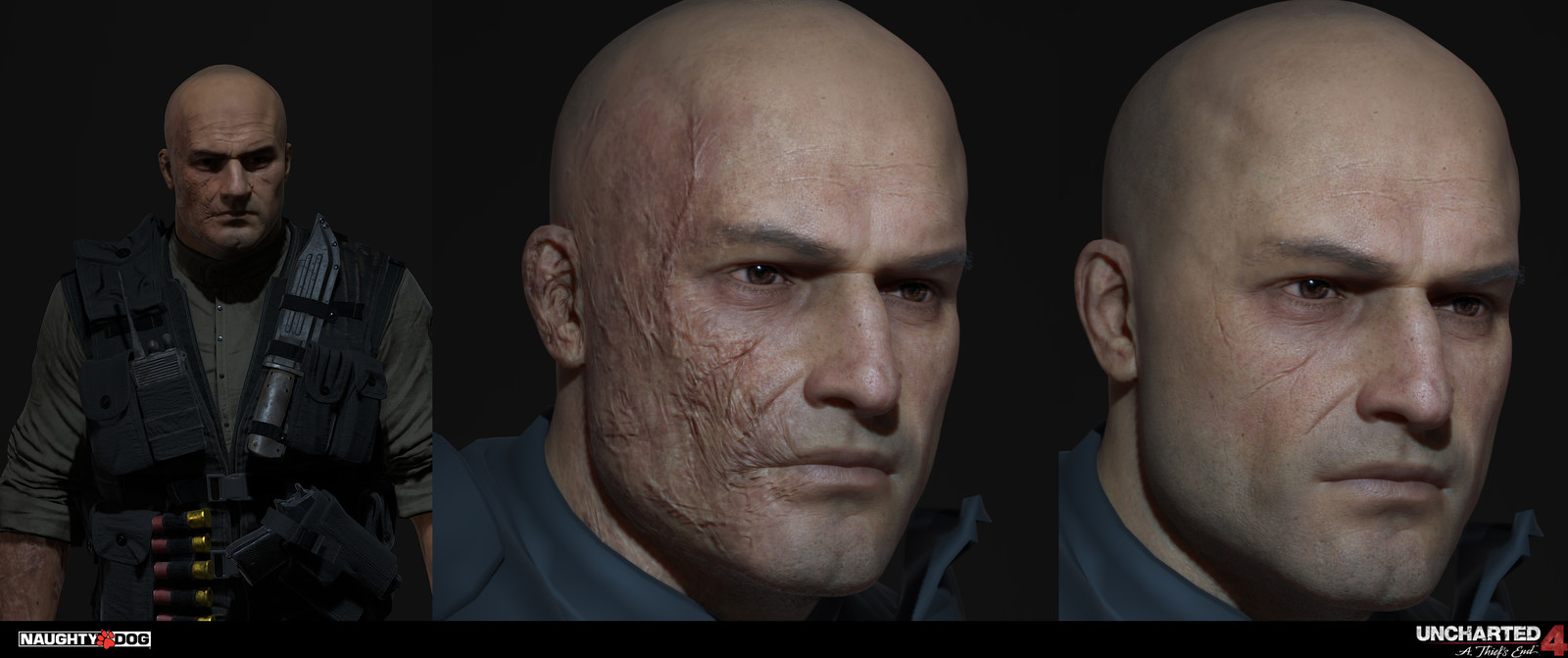 Lazarevic for U4 -WIP - head from scratch - some of the clothing re-used from uncharted 2 - re-textured and materials.
