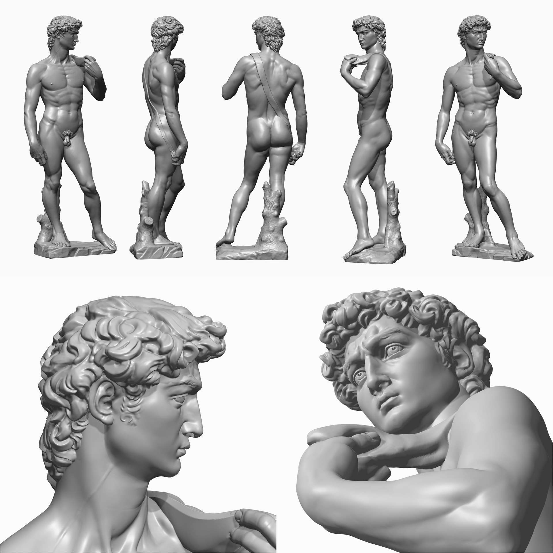 Artstation Michelangelo David Irakli Chkonia