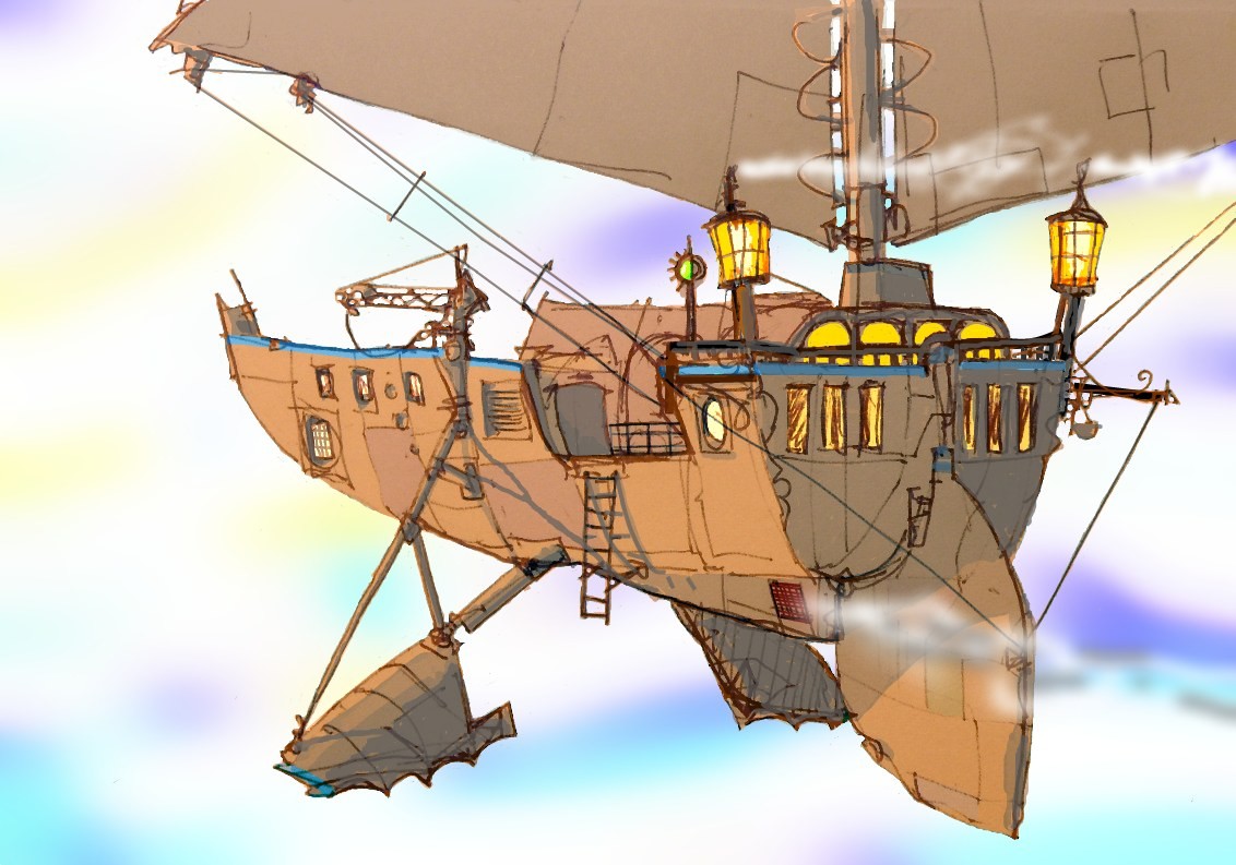 Воздушный корабль лермонтов иллюстрация. Цеппелин стимпанк арт. Воздушный корабль главные герои. Дирижабль арт дизельпанк. Воздушный корабль лермонтов.