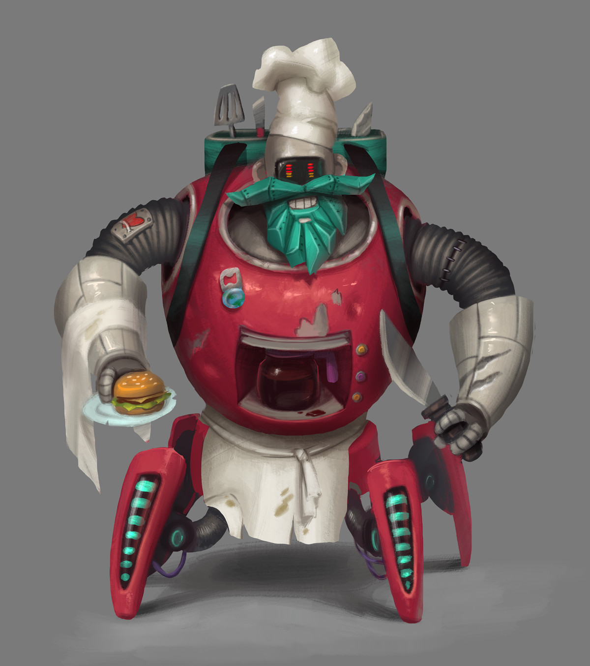 Artstation Coocking Robot Anya Seryapkina