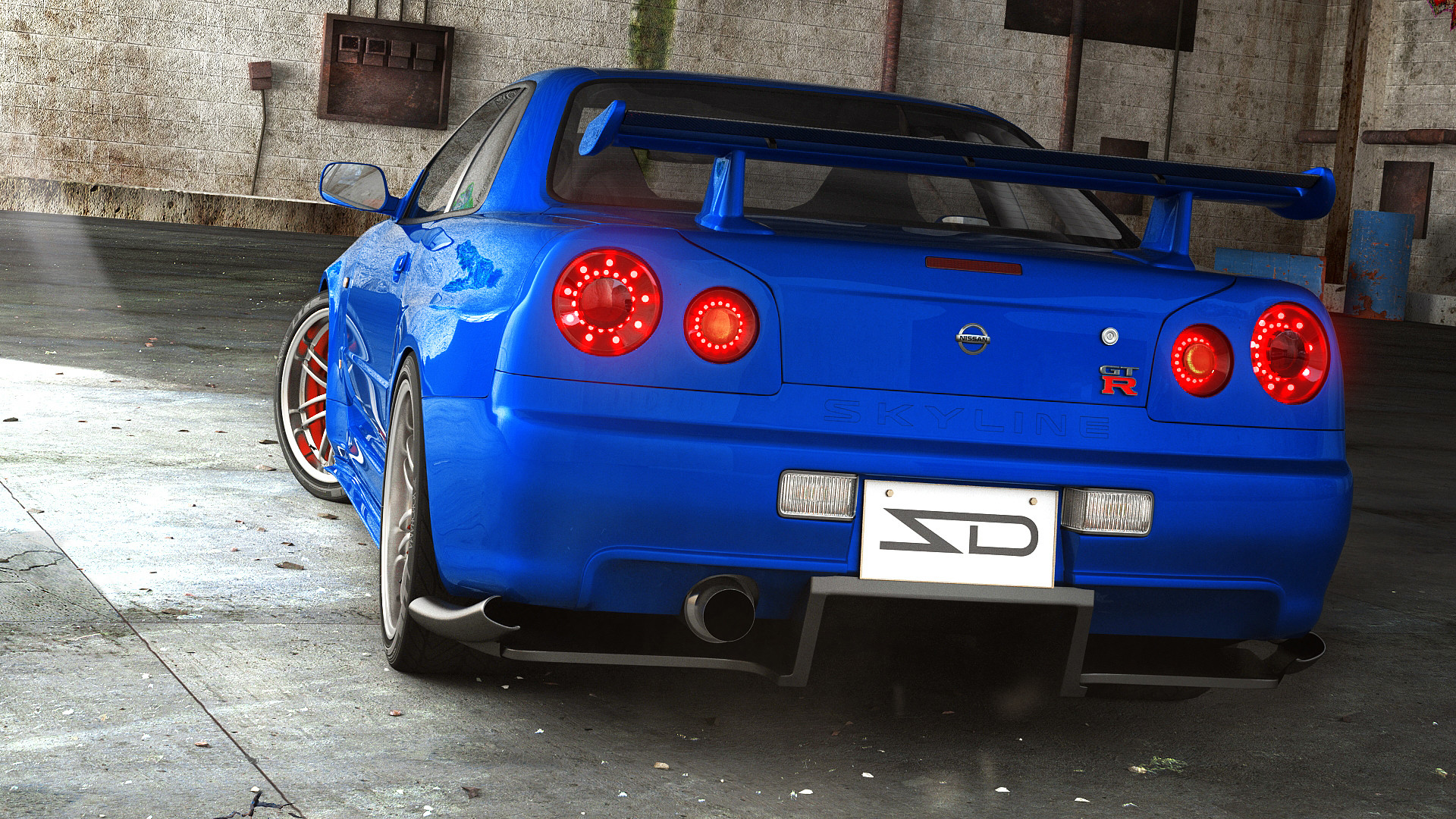Artstation Paul Walker S Nissan Skyline Gtr Saju Dev N
